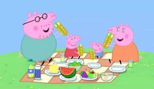 佩奇小猪吃瓜,佩奇小猪的甜蜜瓜果时光